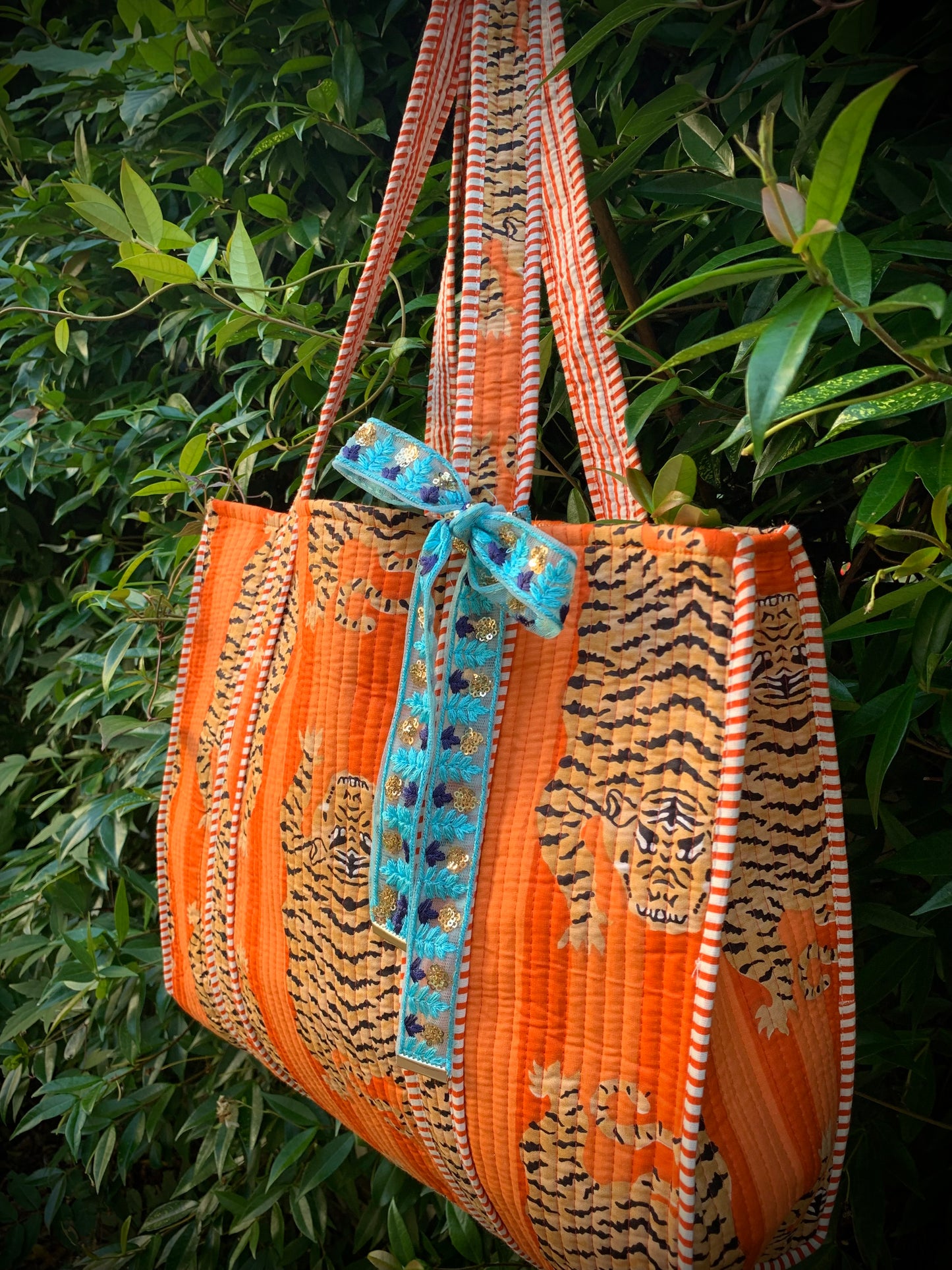 THE ORANGE TIBETAN TIGER TOTE