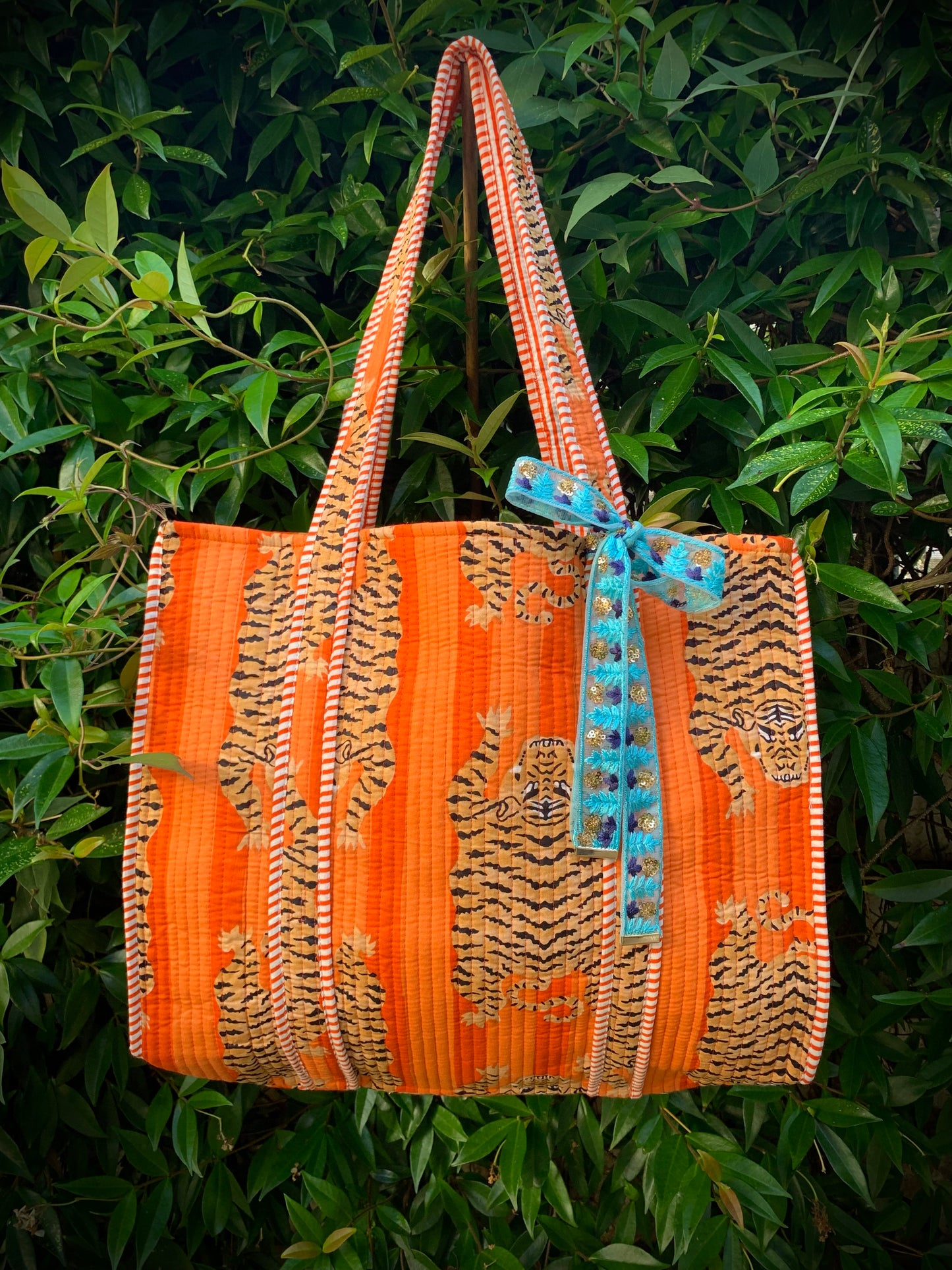 THE ORANGE TIBETAN TIGER TOTE