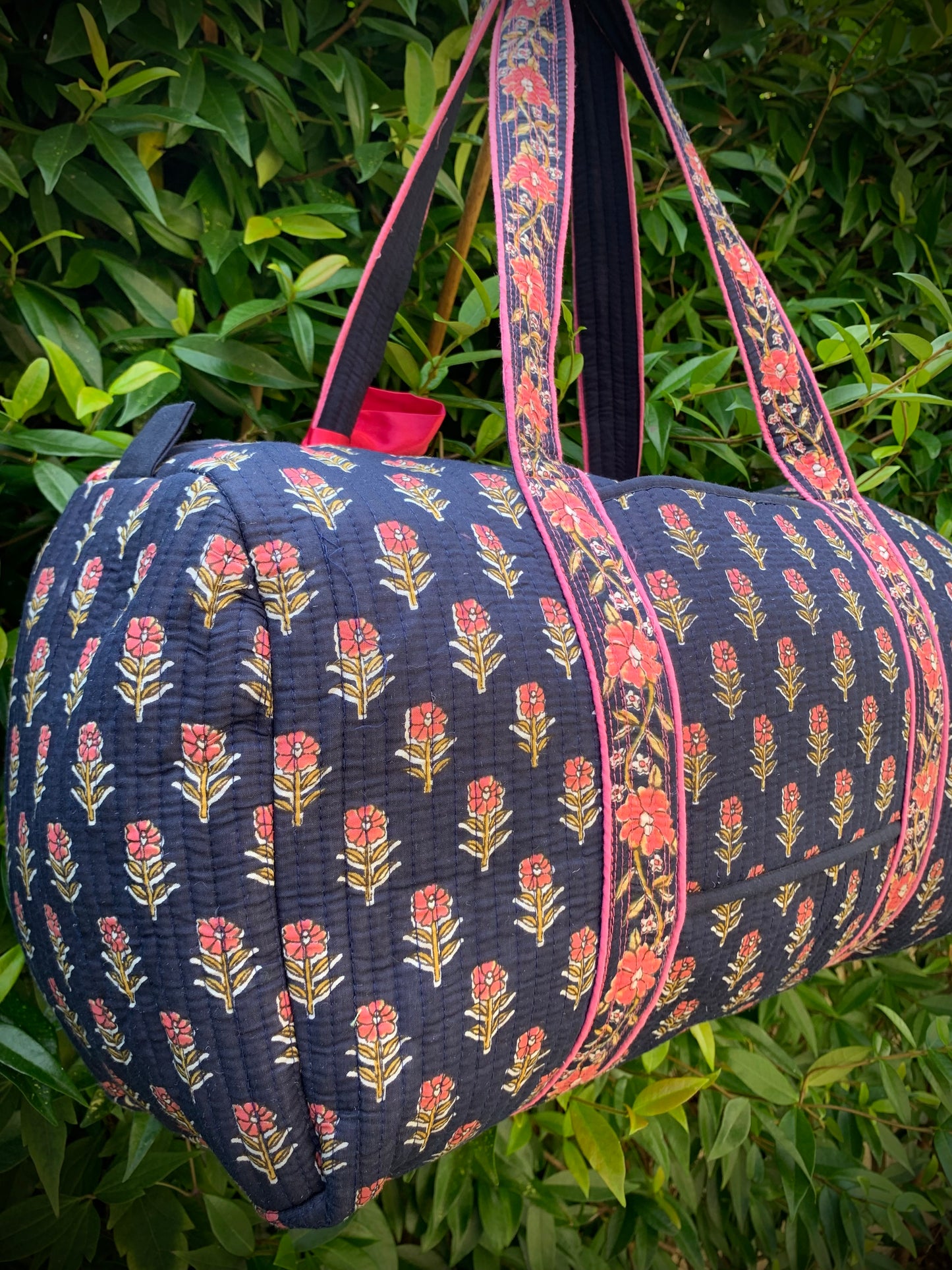 LARGE NAVY AND PINK DOLLY Back Pocket