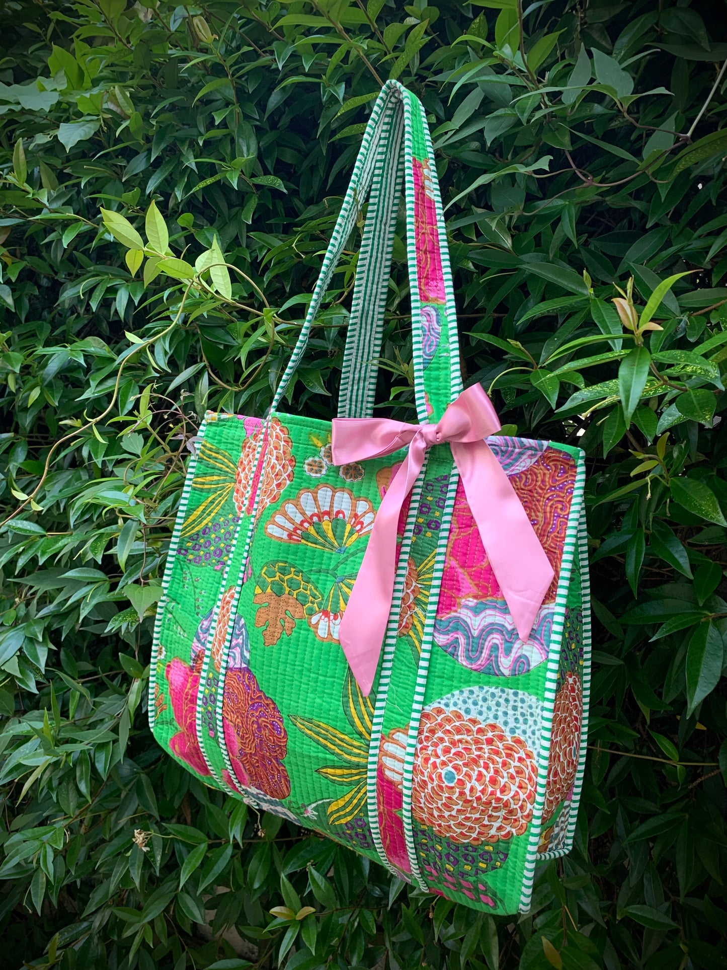 THE GREEN GOAN GARDEN TOTE