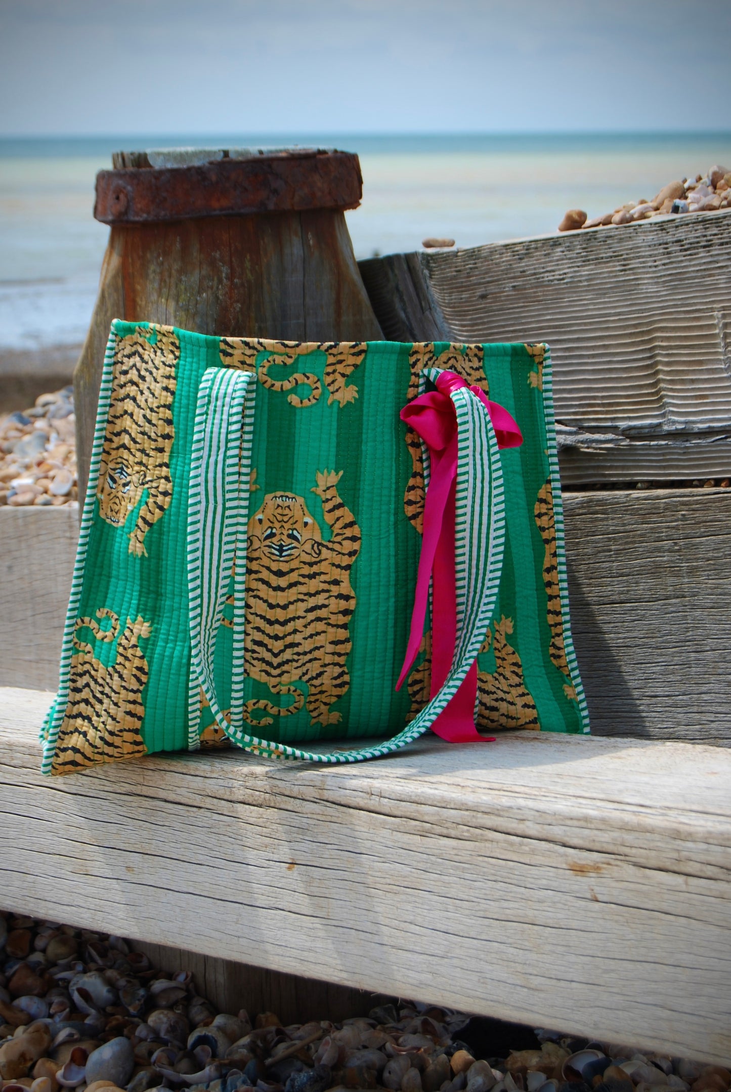 THE GREEN TIBETAN TIGER TOTE