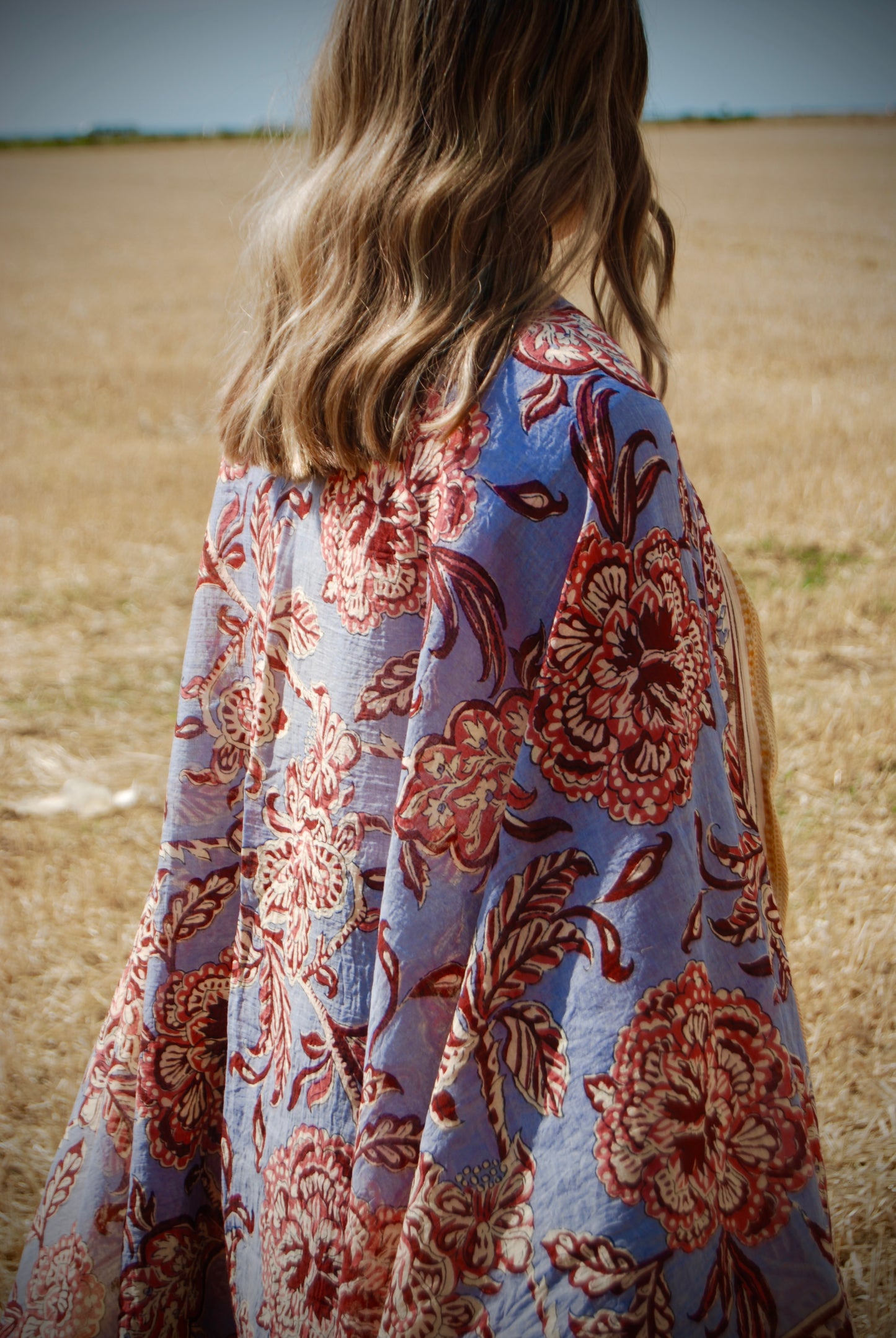 RASA FLORAL PUSHKAR SCARF - Lilac