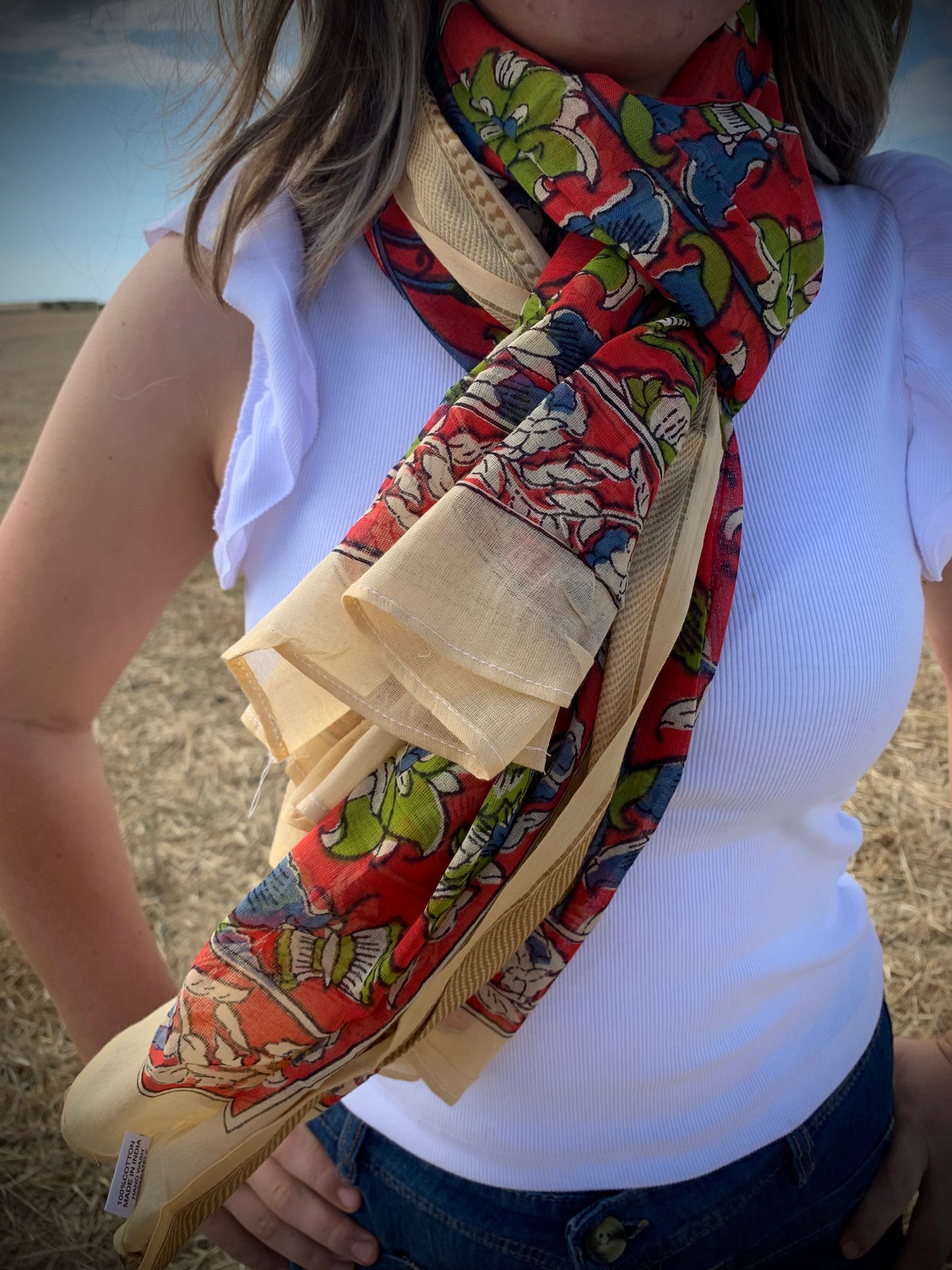 RASA FLORAL PUSHKAR SCARF - Multi Coloured