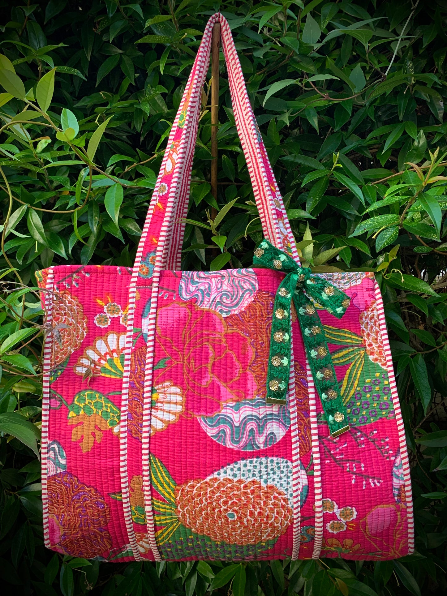 THE PINK GOAN GARDEN TOTE