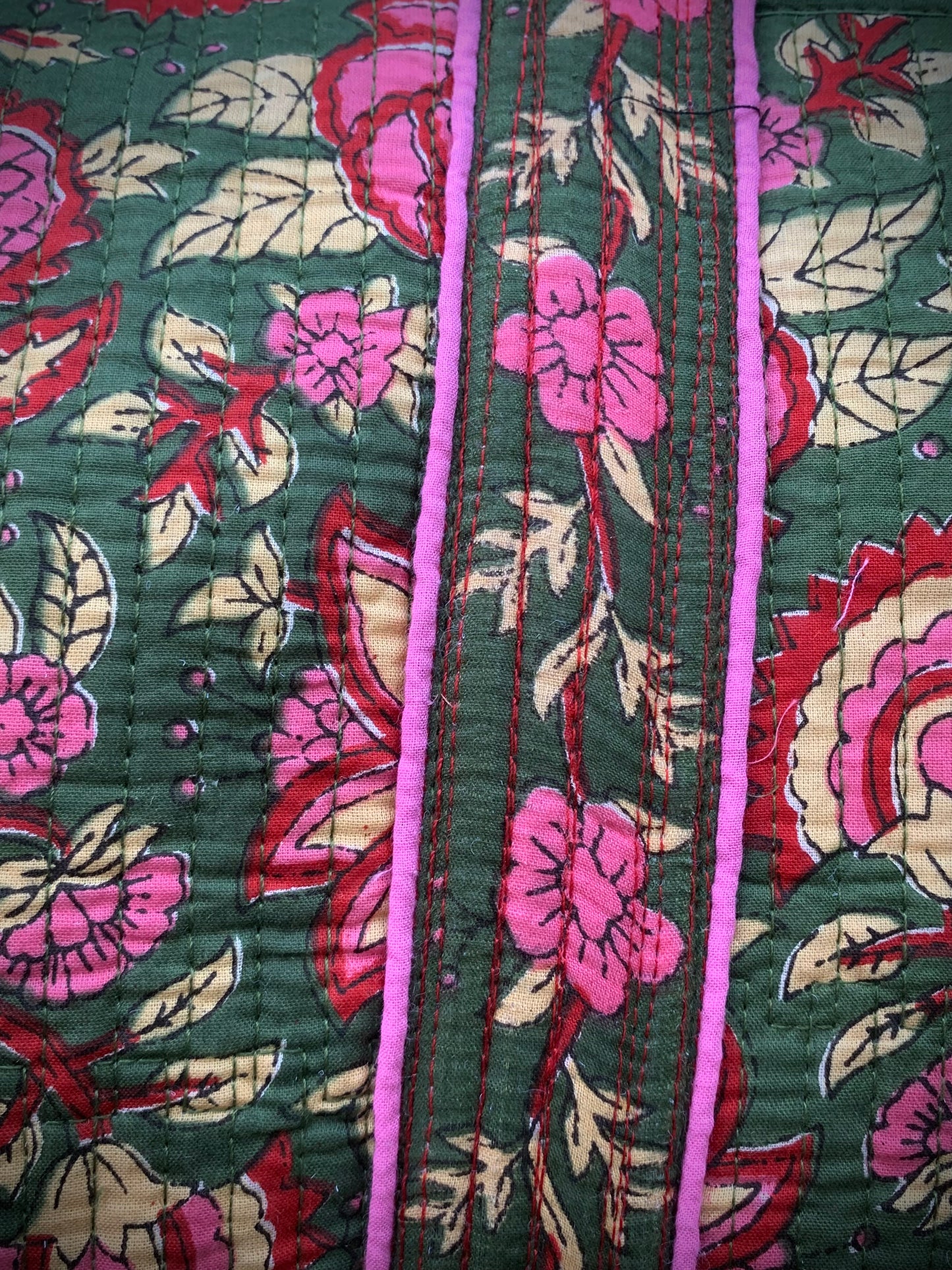 LARGE GREEN AND PINK DOLLY Front Pocket