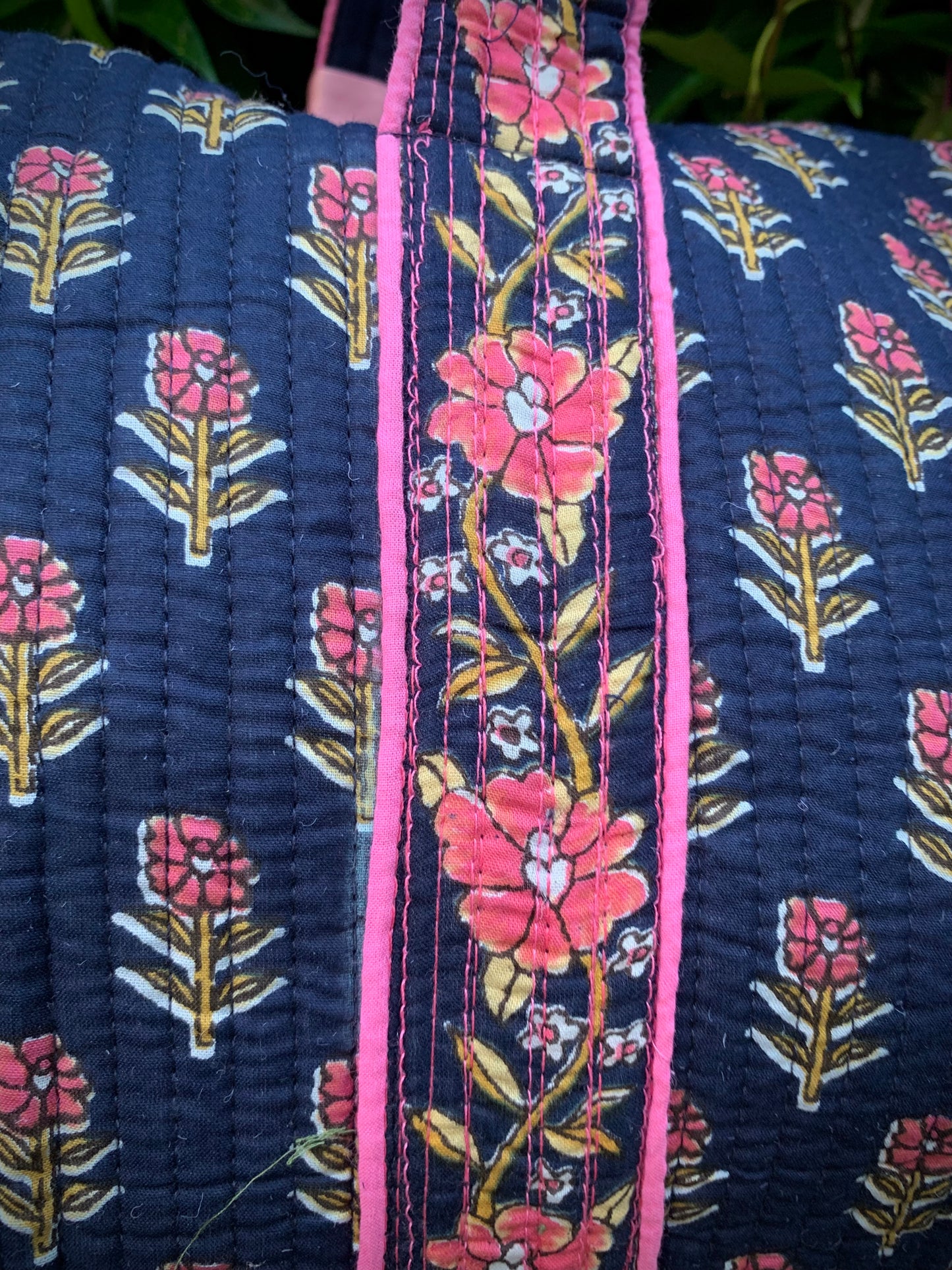 LARGE NAVY AND PINK DOLLY Front Pocket