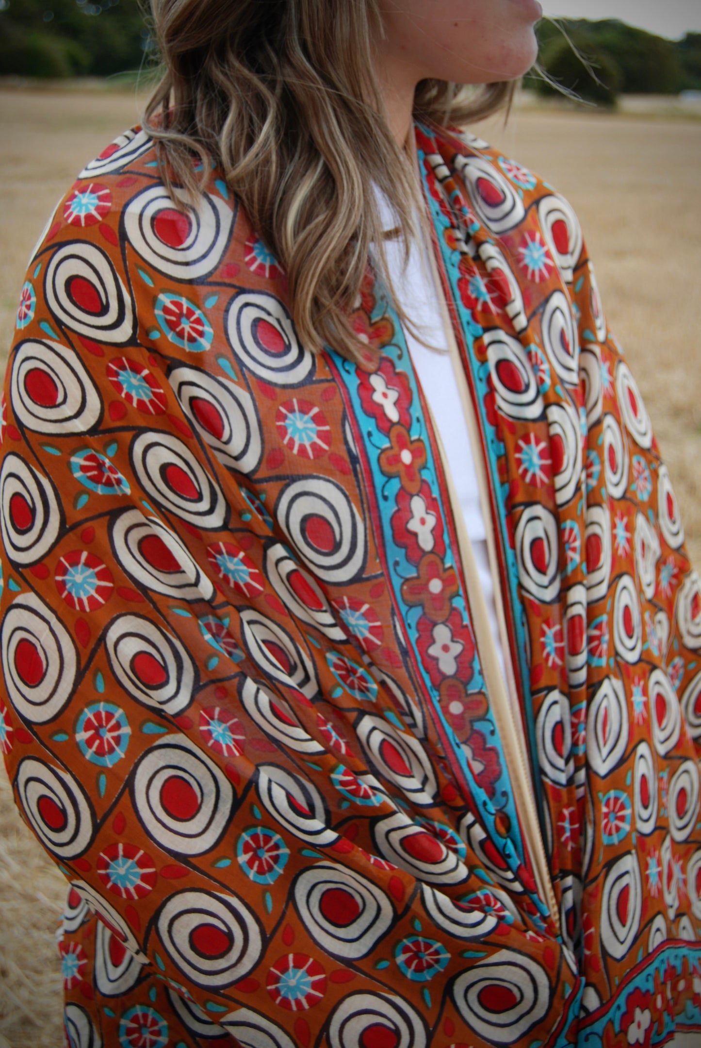 SAMYA PUSHKAR SCARF - Ruby