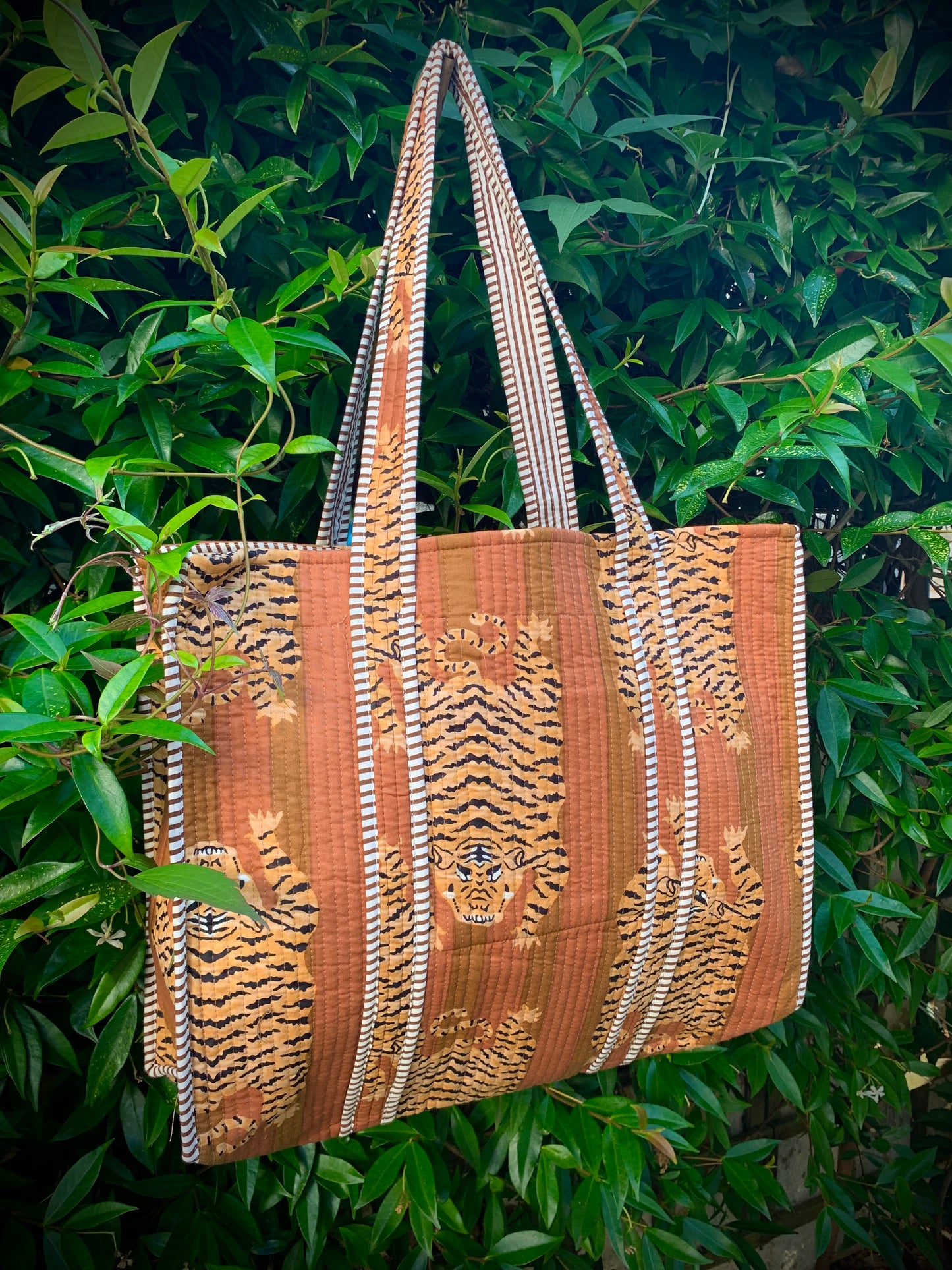 THE BROWN TIBETAN TIGER TOTE