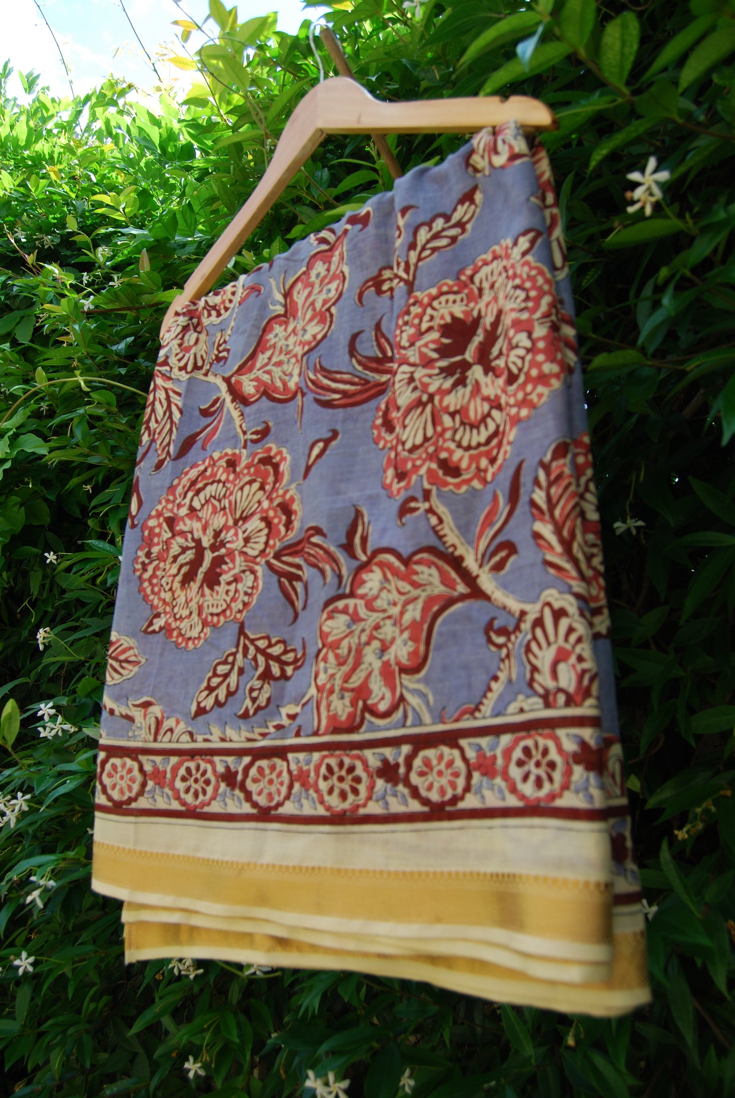 RASA FLORAL PUSHKAR SCARF - Lilac