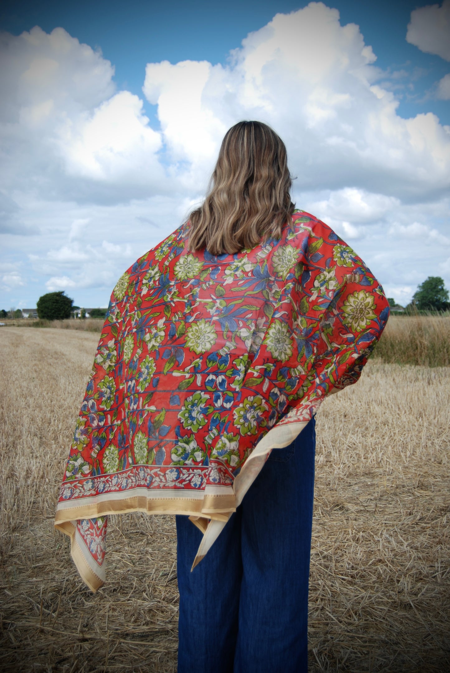 RASA FLORAL PUSHKAR SCARF - Multi Coloured