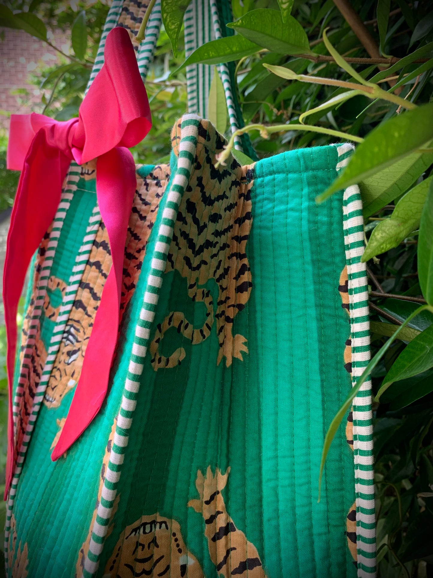 THE GREEN TIBETAN TIGER TOTE