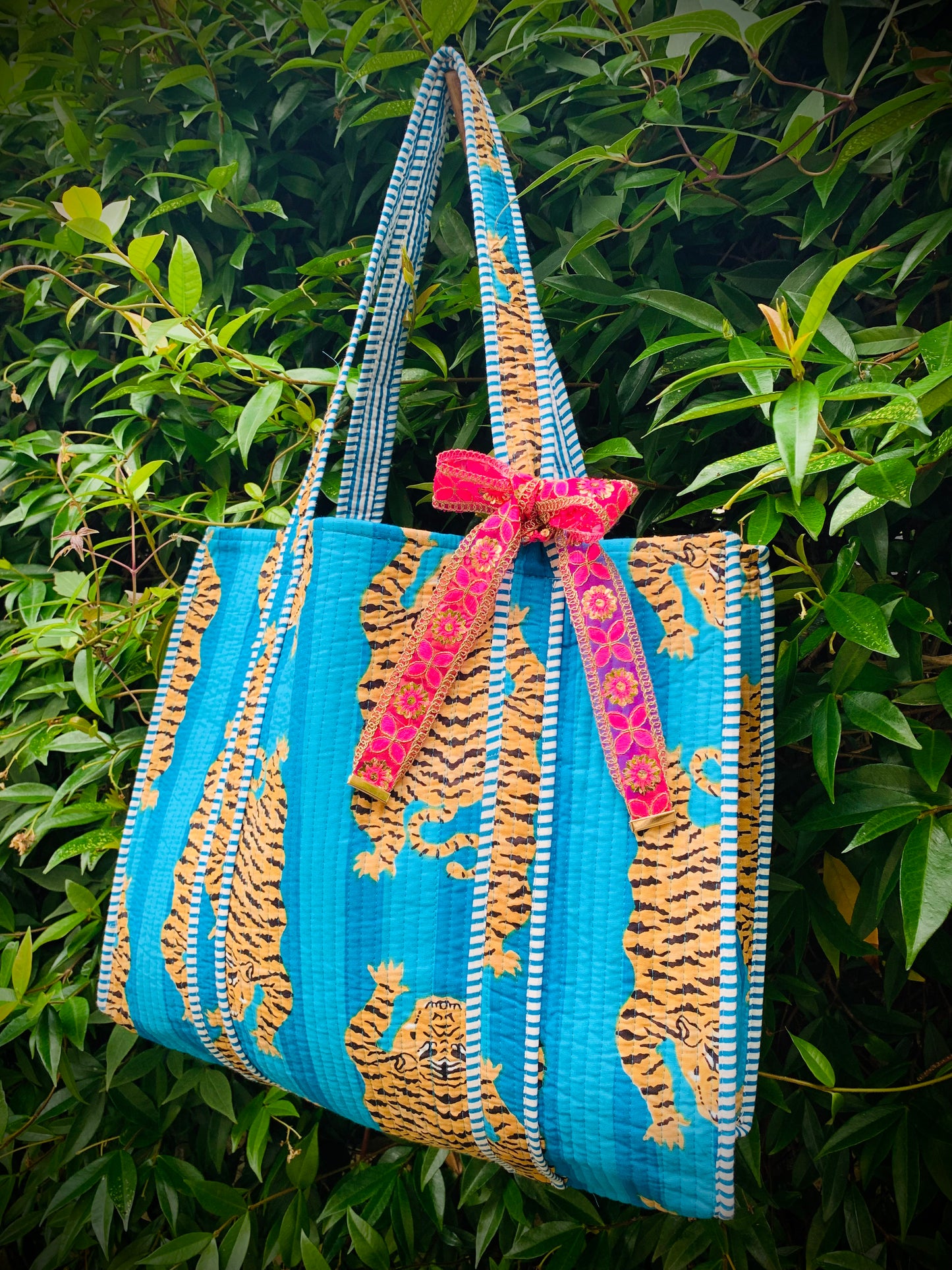 THE BLUE TIBETAN TIGER TOTE