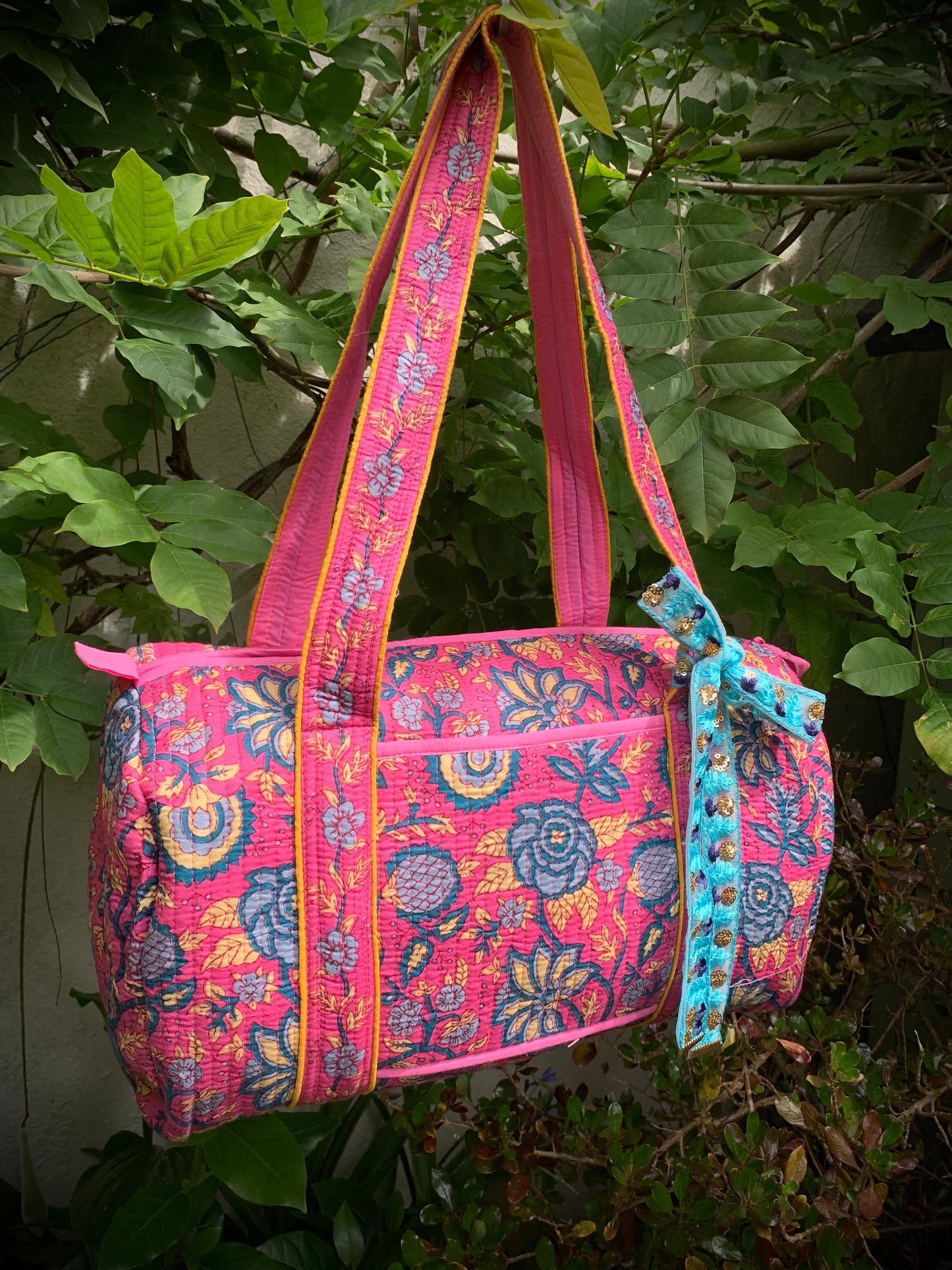 SMALL PINK AND BLUE DOLLY Front Pocket