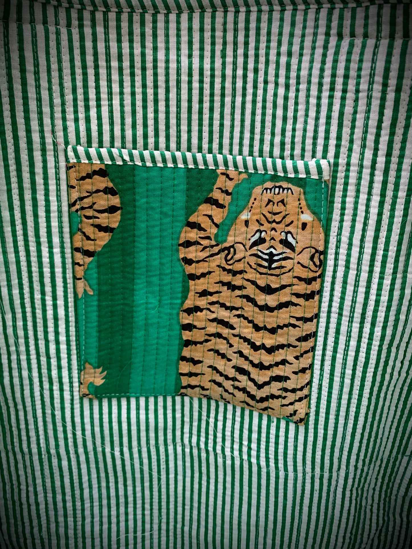 THE GREEN TIBETAN TIGER TOTE