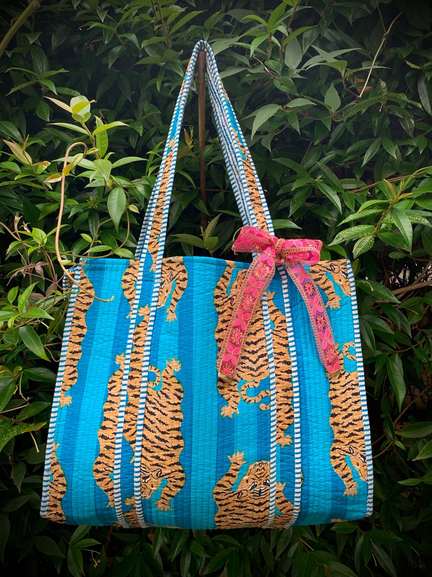 THE BLUE TIBETAN TIGER TOTE