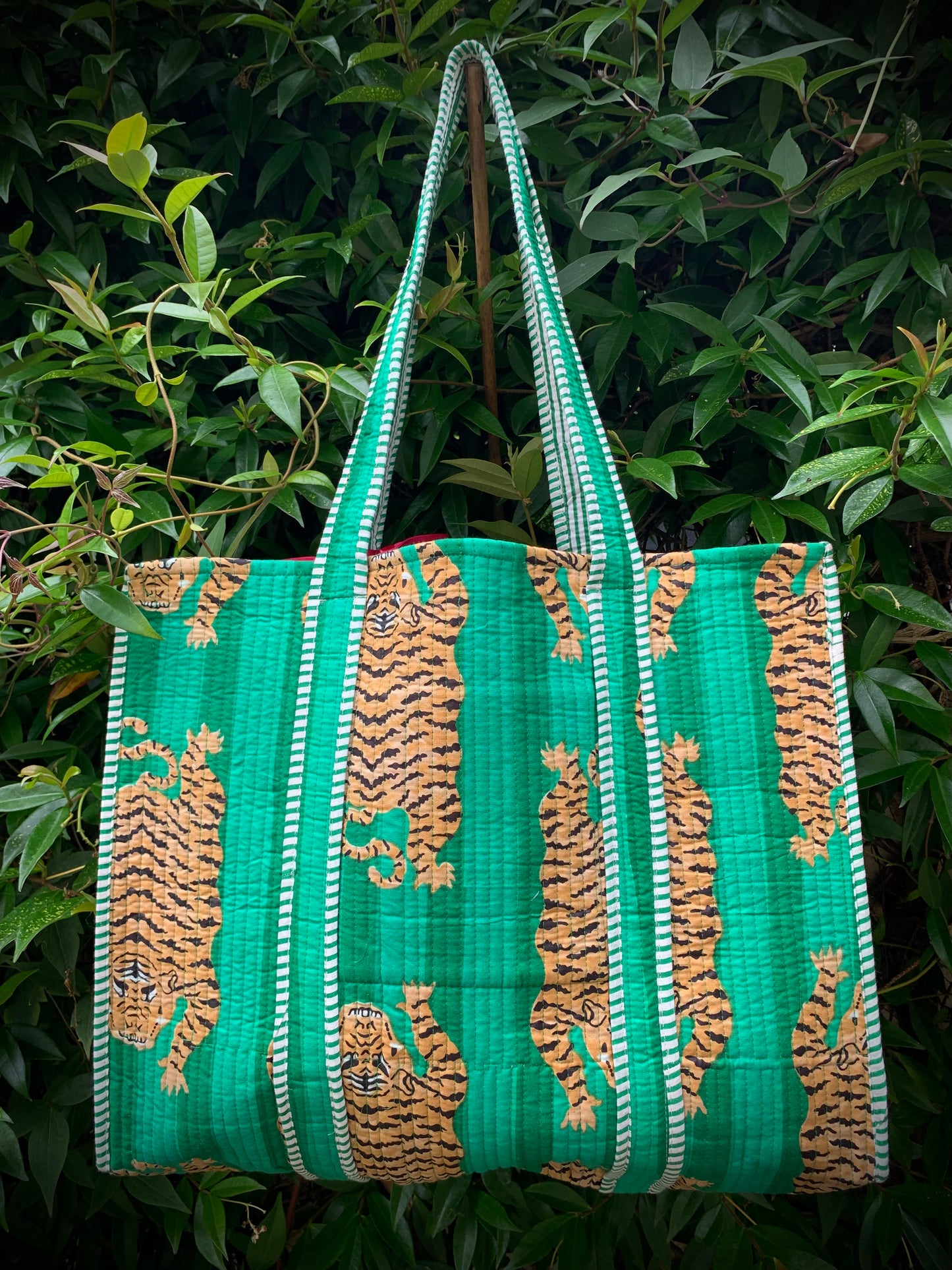 THE GREEN TIBETAN TIGER TOTE