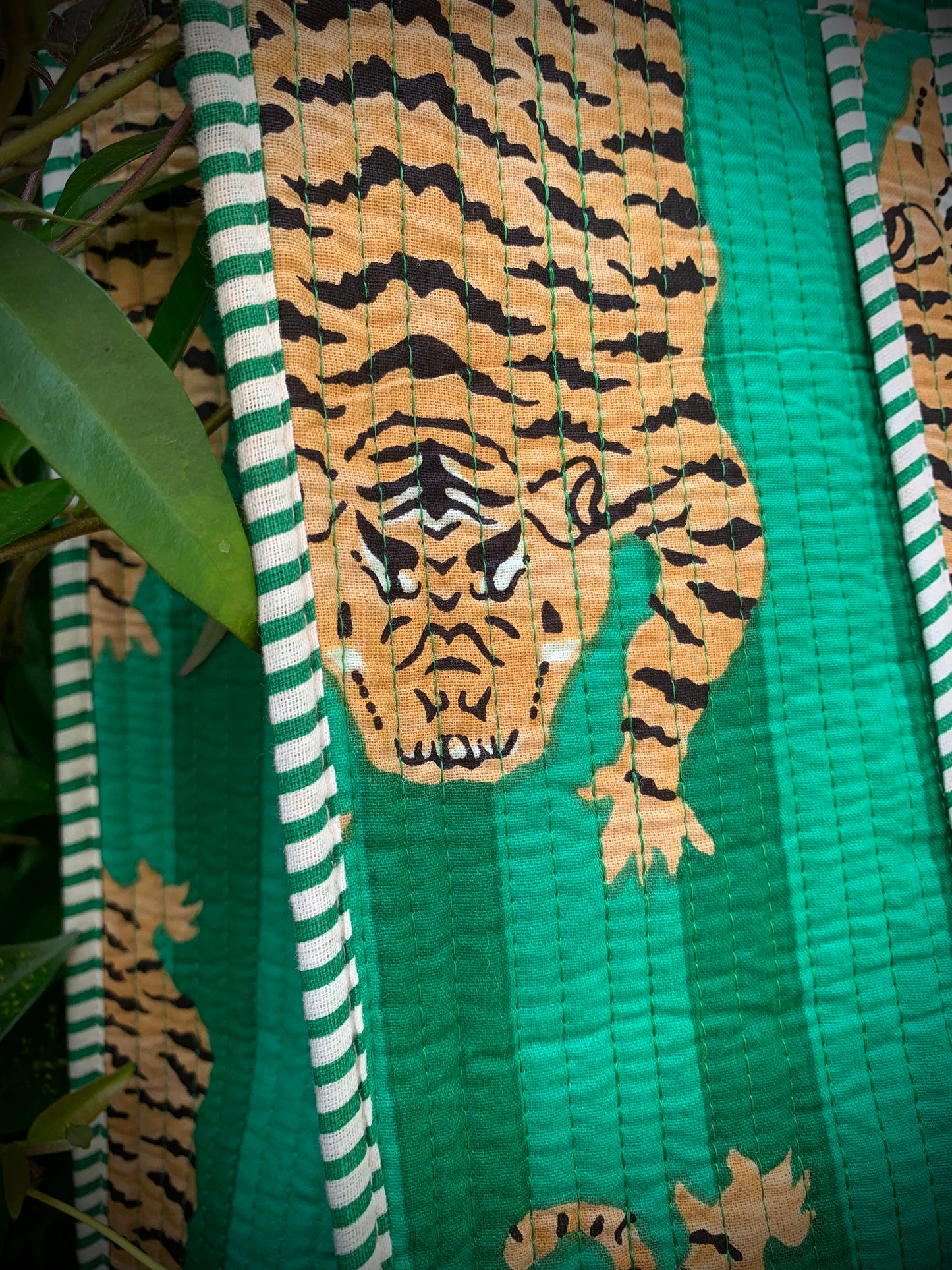 THE GREEN TIBETAN TIGER TOTE
