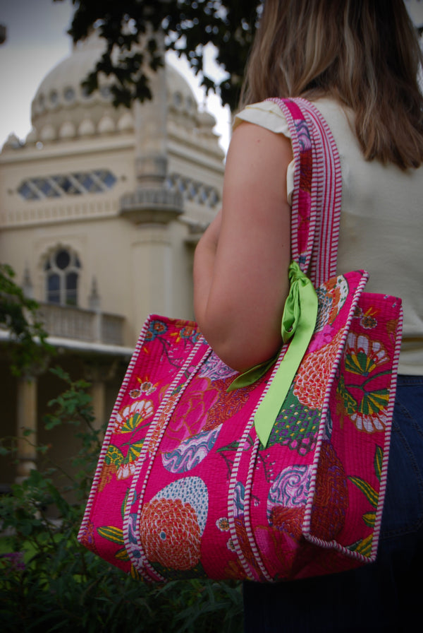 THE PINK GOAN GARDEN TOTE