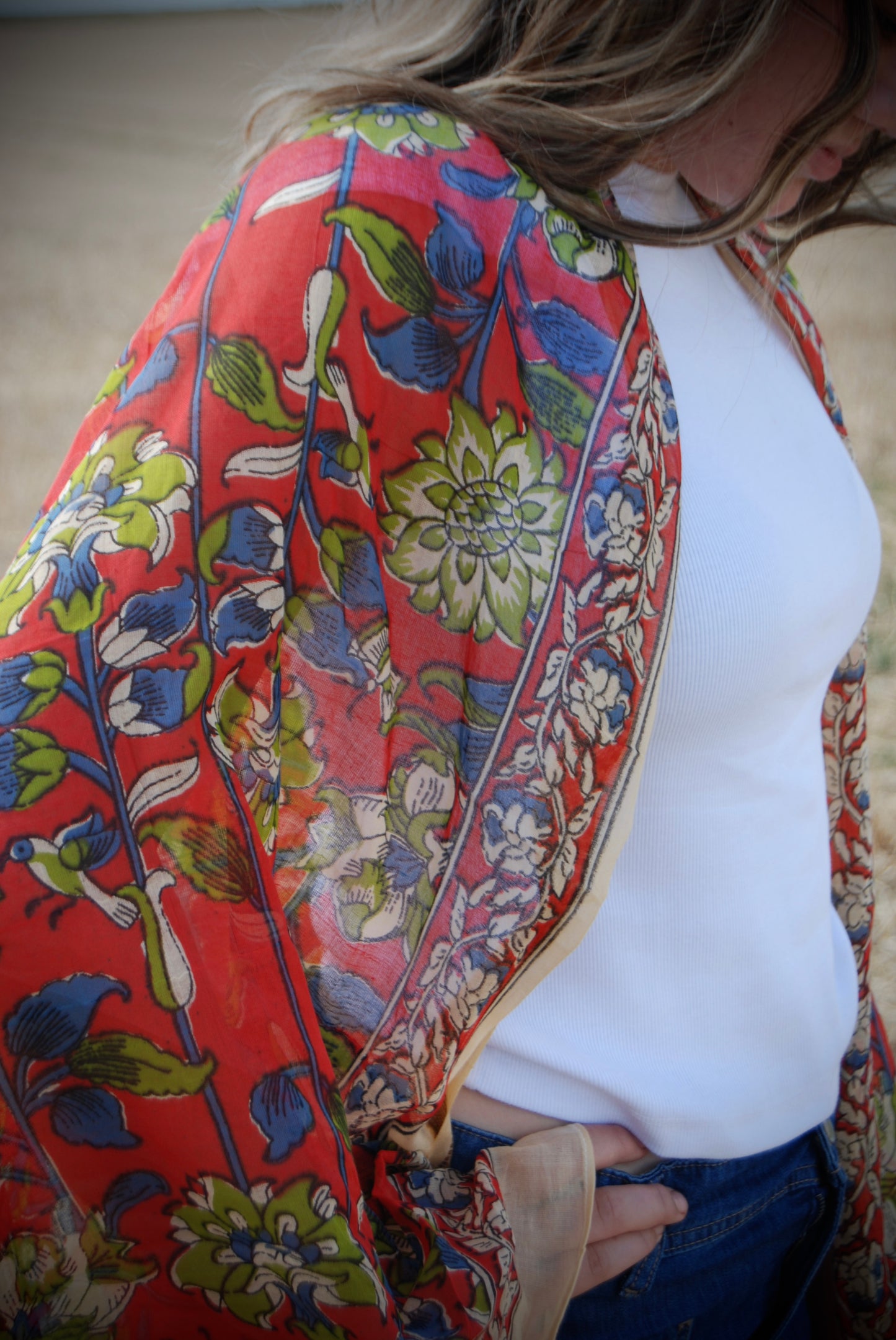 RASA FLORAL PUSHKAR SCARF - Multi Coloured