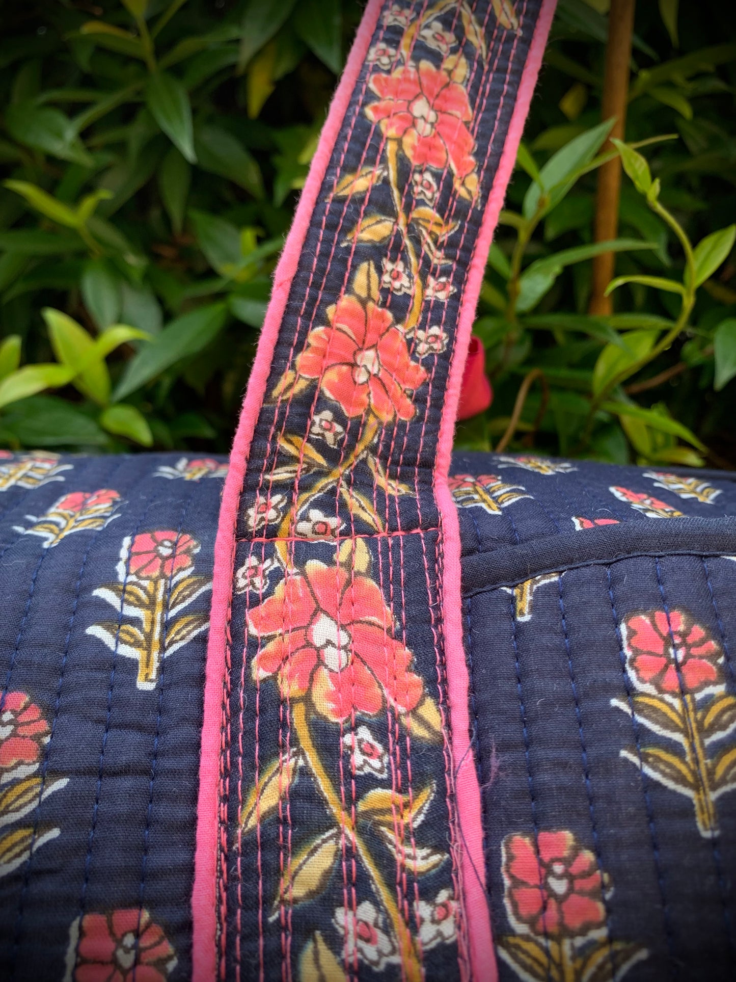 LARGE NAVY AND PINK DOLLY Back Pocket