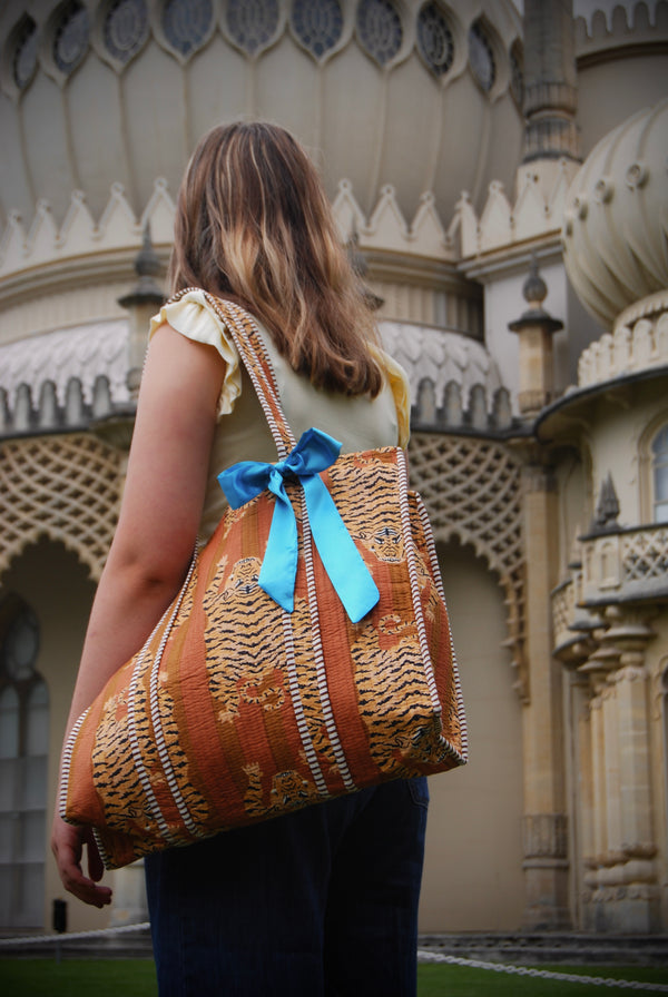 THE BROWN TIBETAN TIGER TOTE