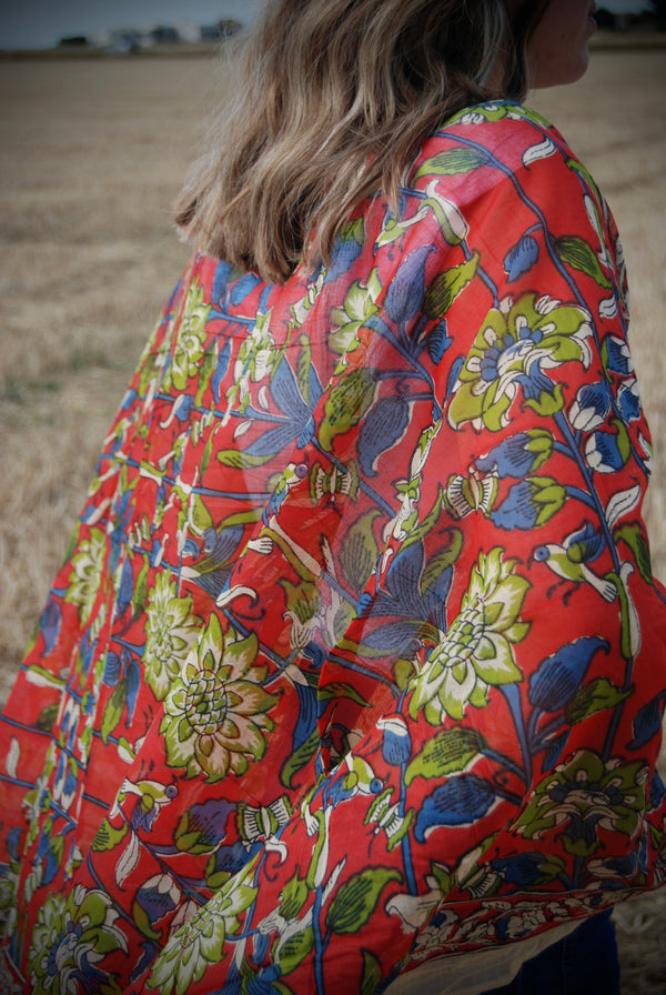 RASA FLORAL PUSHKAR SCARF - Multi Coloured