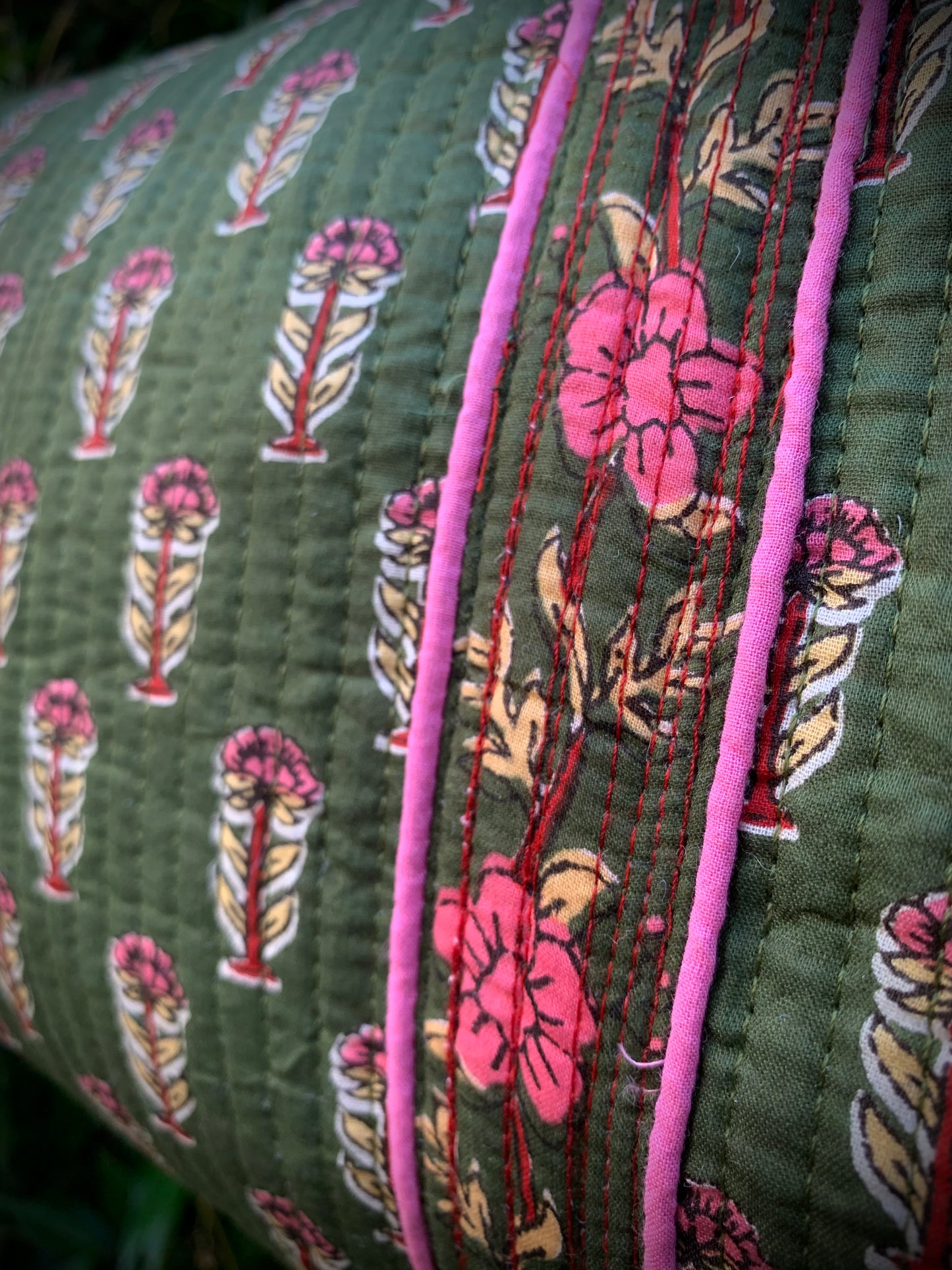 MEDIUM GREEN AND PINK DOLLY Front Pocket