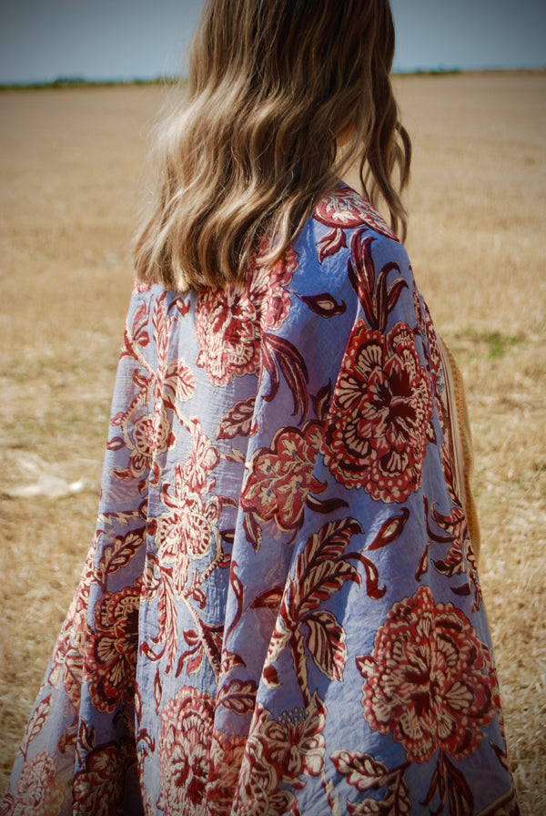 RASA FLORAL PUSHKAR SCARF - Lilac