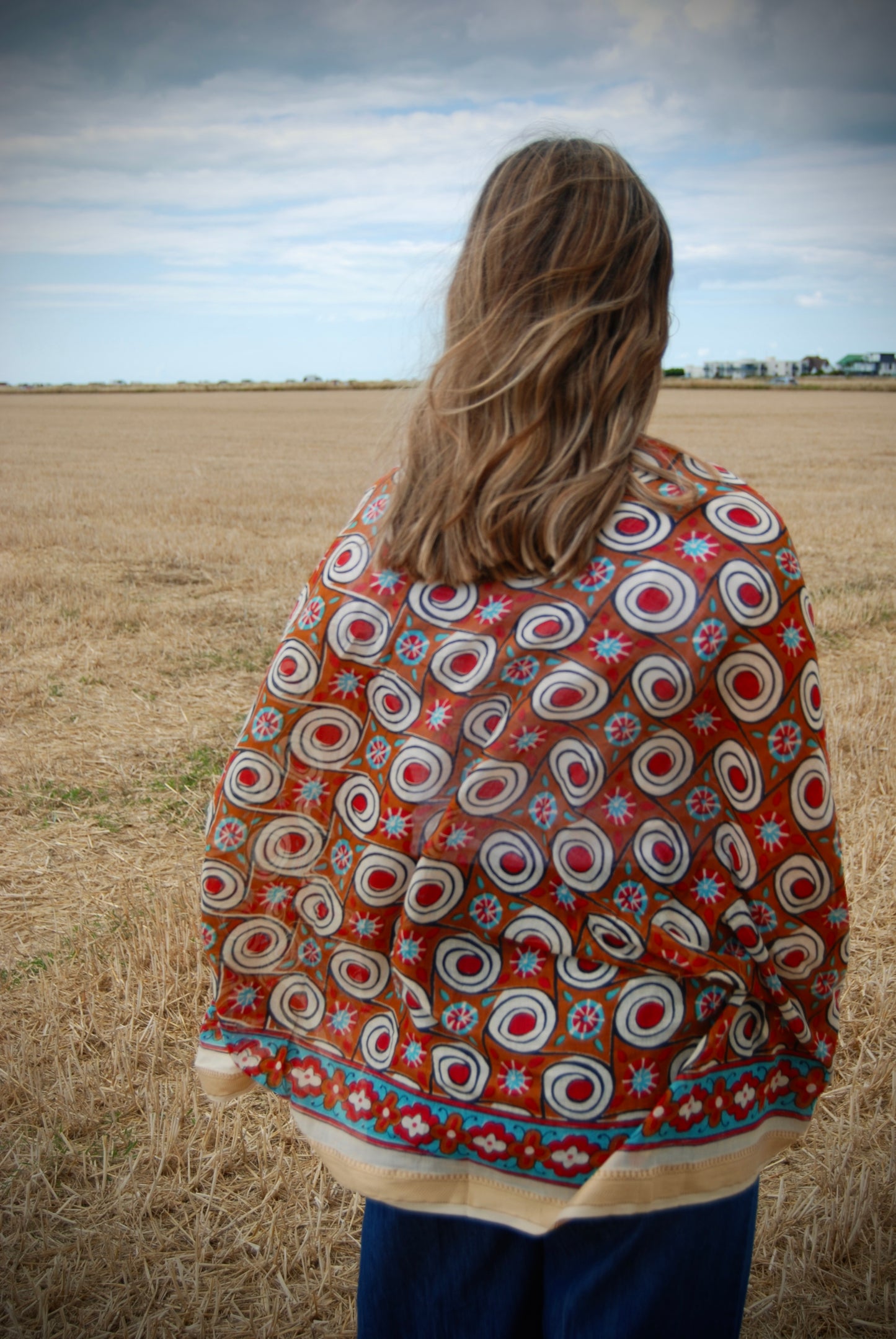 SAMYA PUSHKAR SCARF - Ruby