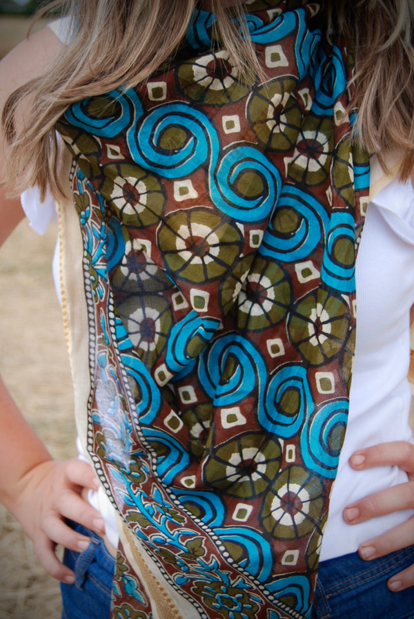 SAMYA PUSHKAR SCARF - Sage