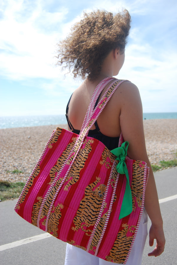 THE PINK TIBETAN TIGER TOTE