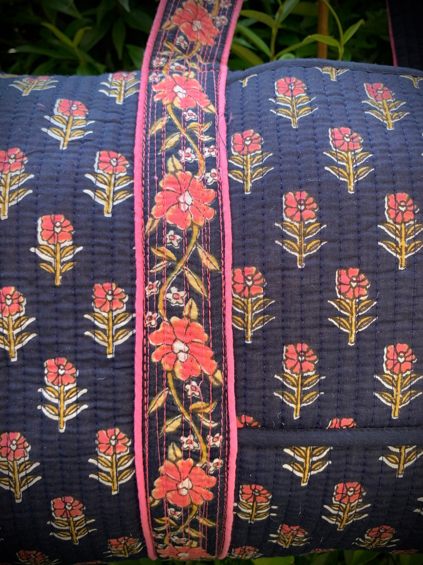 LARGE NAVY AND PINK DOLLY Back Pocket