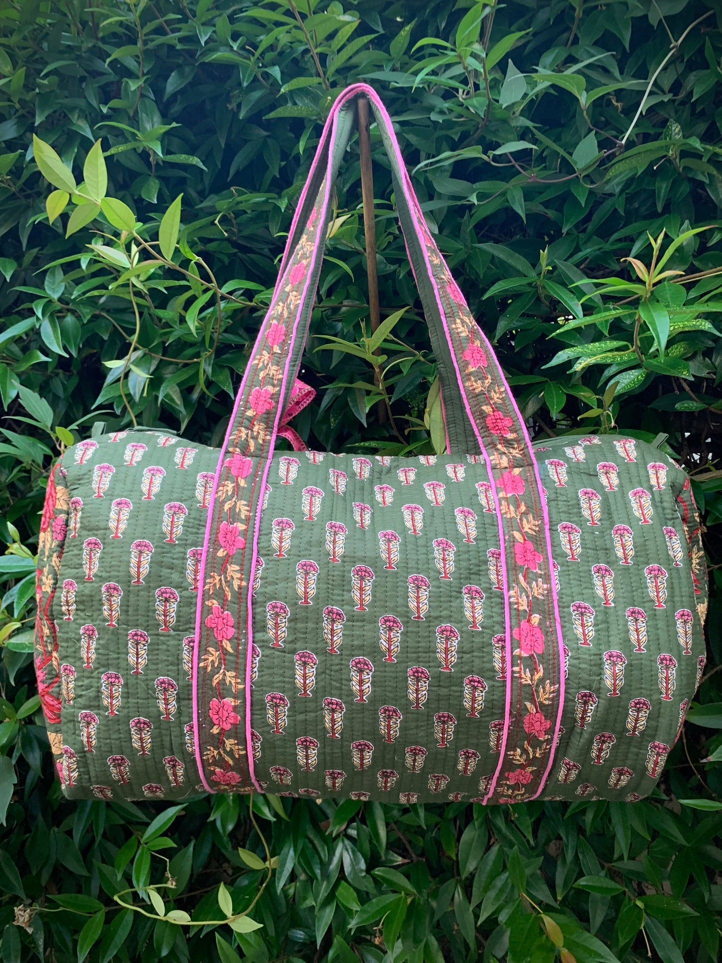 LARGE GREEN AND PINK DOLLY Front Pocket