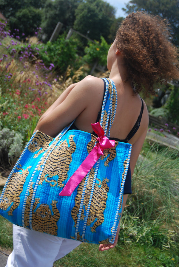 THE BLUE TIBETAN TIGER TOTE