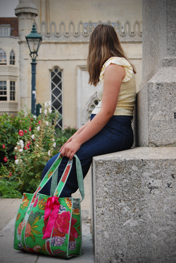 THE GREEN GOAN GARDEN TOTE